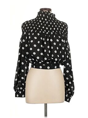 Black Polka Dot Women's Top